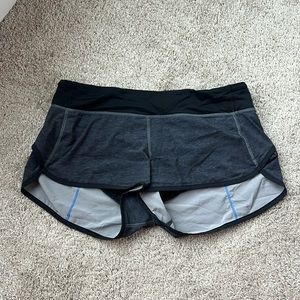 Gray Lululemon Speed Shorts